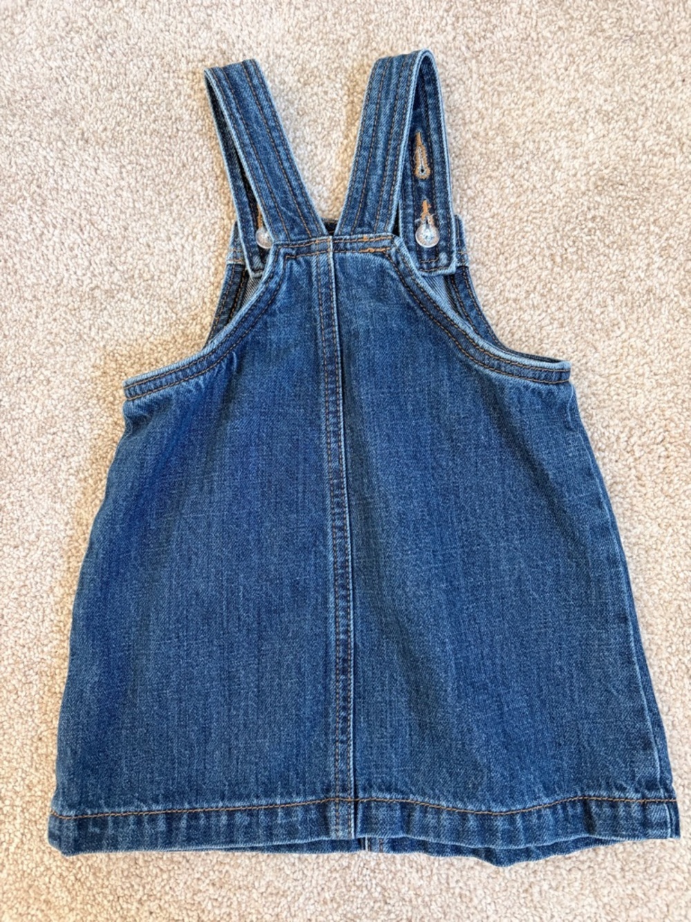 Old Navy Blue Denim Heart Pocket Overall Dress - Picture 3 of 4